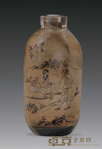 民国 内画料人物图鼻烟壶 高6.8cm